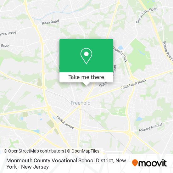 Mapa de Monmouth County Vocational School District