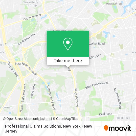 Professional Claims Solutions map