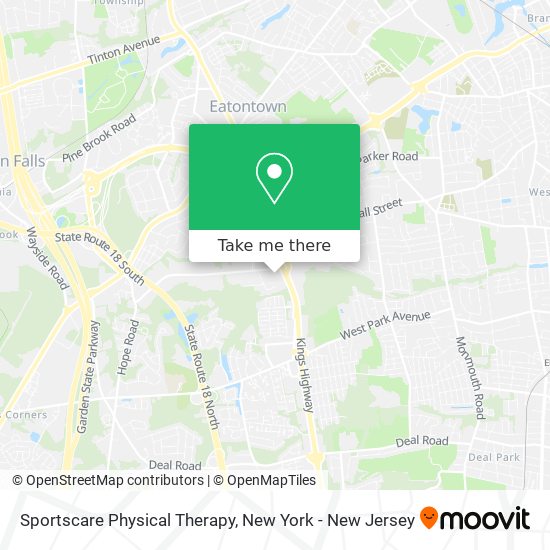Sportscare Physical Therapy map