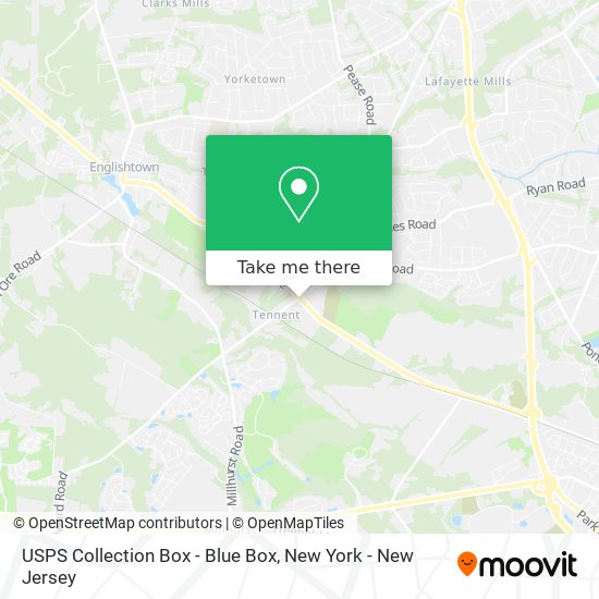 Mapa de USPS Collection Box - Blue Box