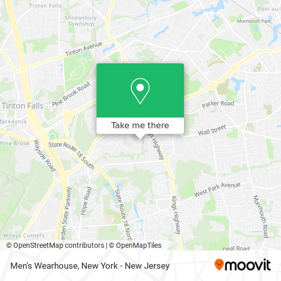 Men's Wearhouse map