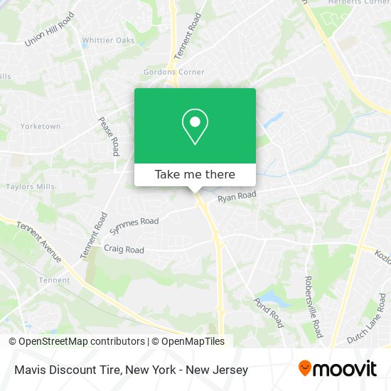 Mapa de Mavis Discount Tire