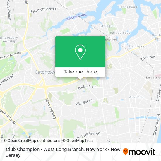 Mapa de Club Champion - West Long Branch