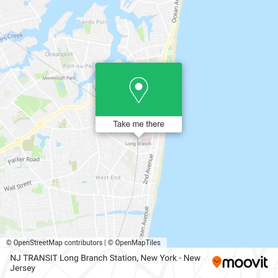 NJ TRANSIT Long Branch Station map