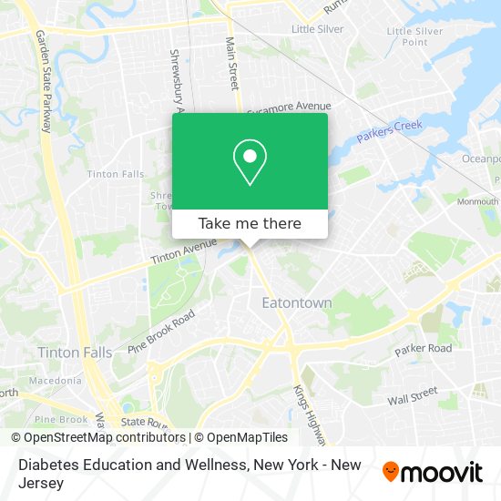 Diabetes Education and Wellness map