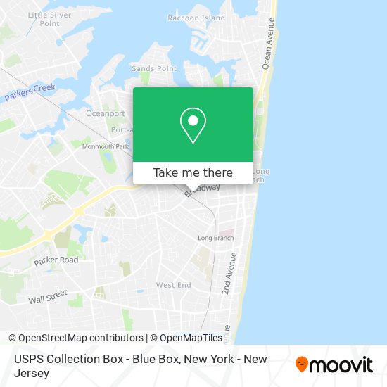 USPS Collection Box - Blue Box map