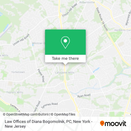 Mapa de Law Offices of Diana Bogomolnik, PC