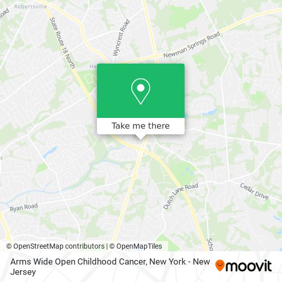 Arms Wide Open Childhood Cancer map