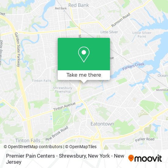 Premier Pain Centers - Shrewsbury map