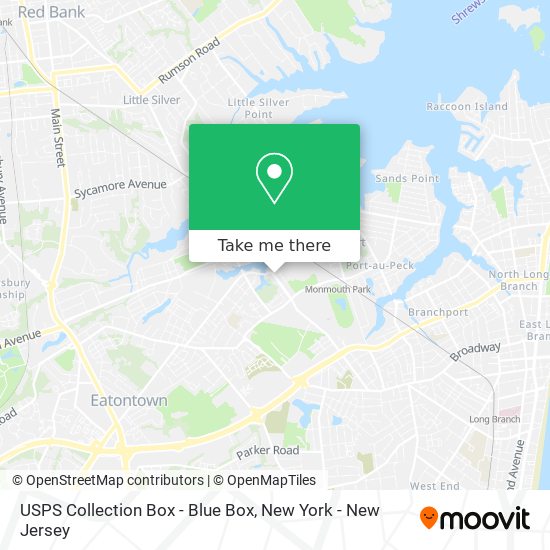 USPS Collection Box - Blue Box map