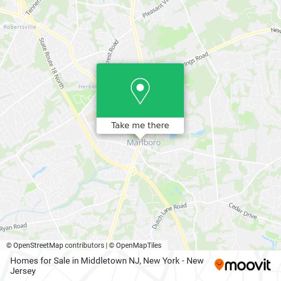 Homes for Sale in Middletown NJ map