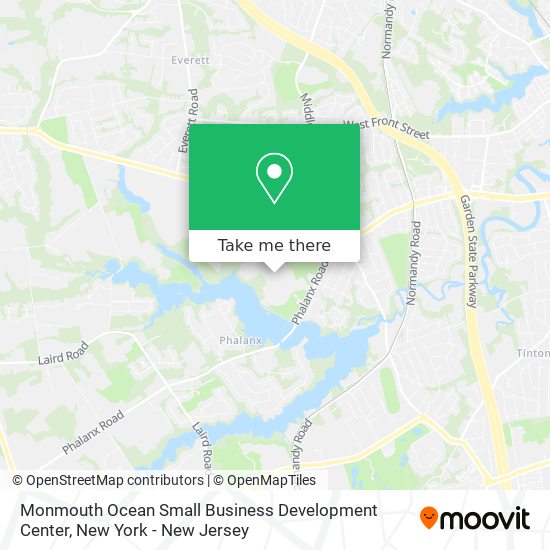 Monmouth Ocean Small Business Development Center map