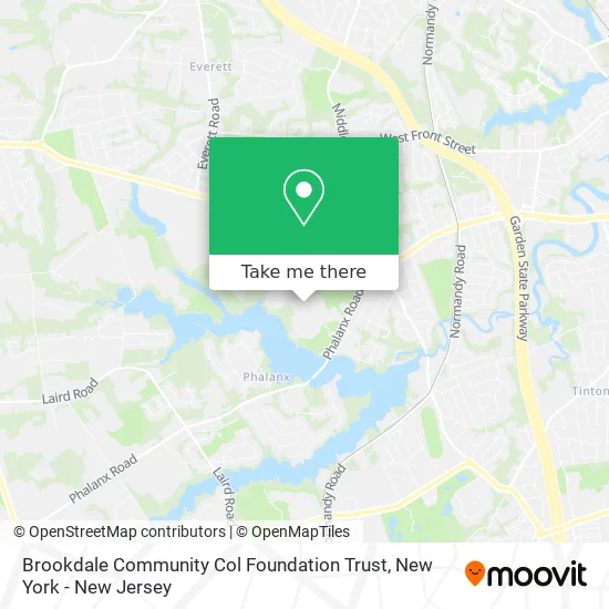 Brookdale Community Col Foundation Trust map