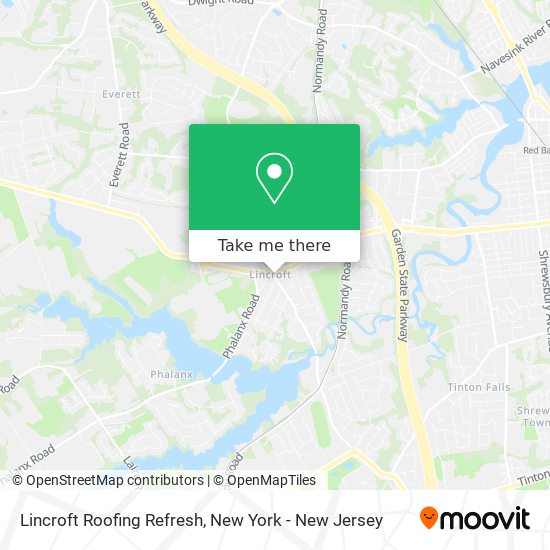 Mapa de Lincroft Roofing Refresh