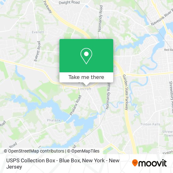 USPS Collection Box - Blue Box map