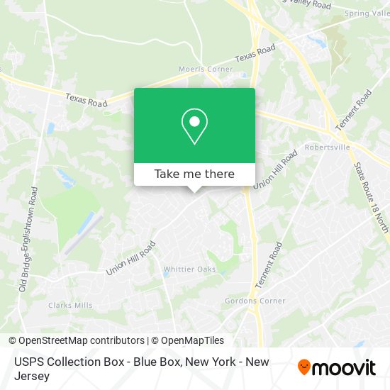 USPS Collection Box - Blue Box map