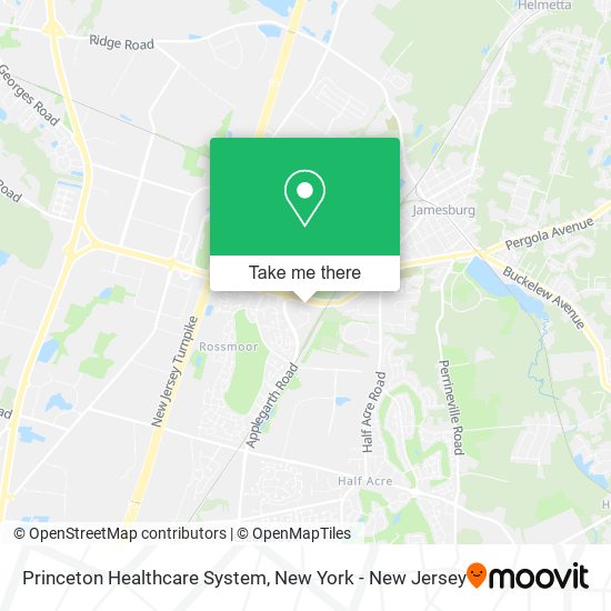 Princeton Healthcare System map