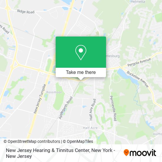 New Jersey Hearing & Tinnitus Center map