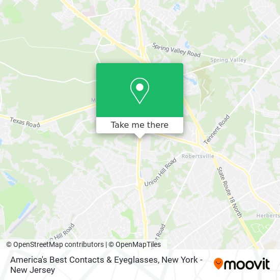 America's Best Contacts & Eyeglasses map