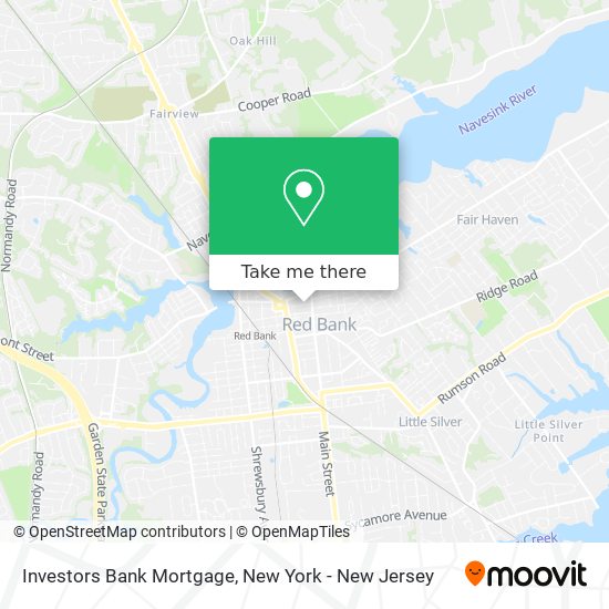 Investors Bank Mortgage map