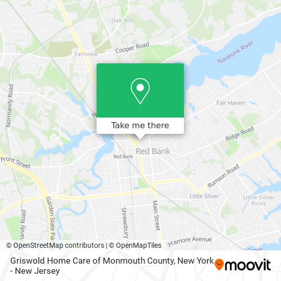 Griswold Home Care of Monmouth County map