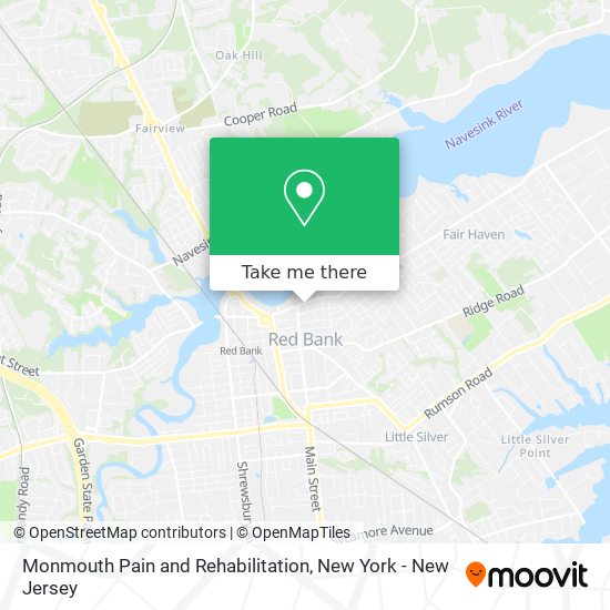 Monmouth Pain and Rehabilitation map