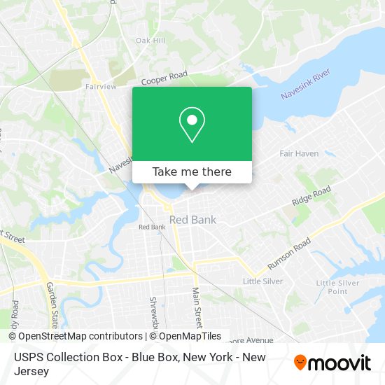 Mapa de USPS Collection Box - Blue Box