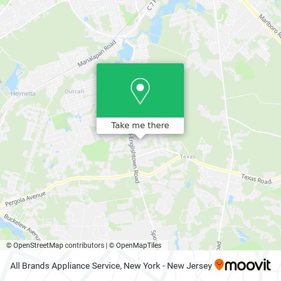 All Brands Appliance Service map