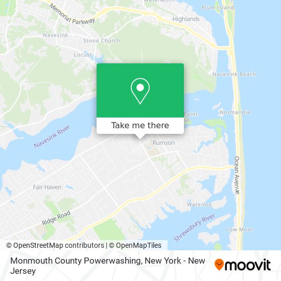 Mapa de Monmouth County Powerwashing