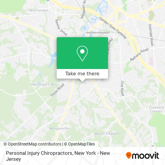 Personal Injury Chiropractors map