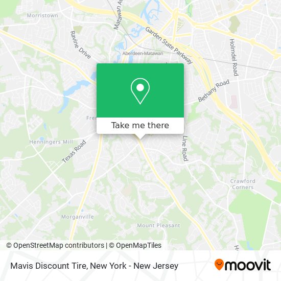 Mapa de Mavis Discount Tire