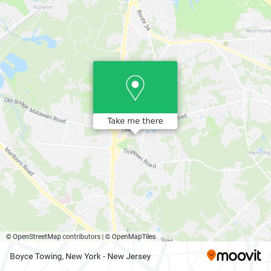 Boyce Towing map