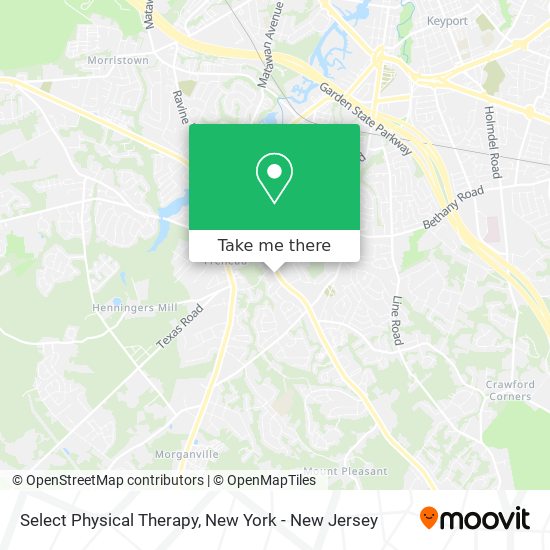 Mapa de Select Physical Therapy