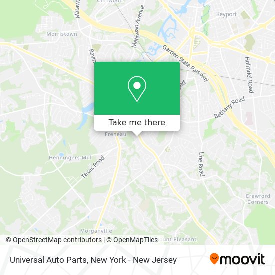 Universal Auto Parts map