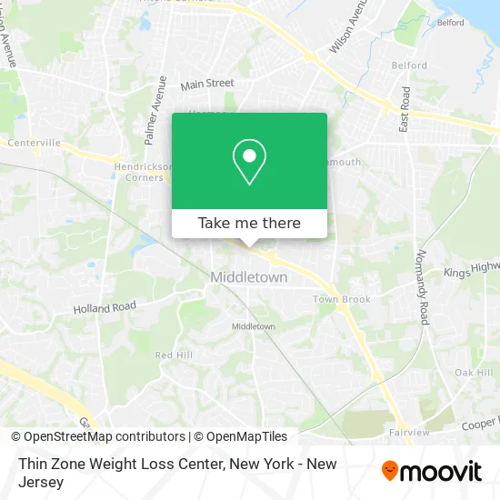 Thin Zone Weight Loss Center map