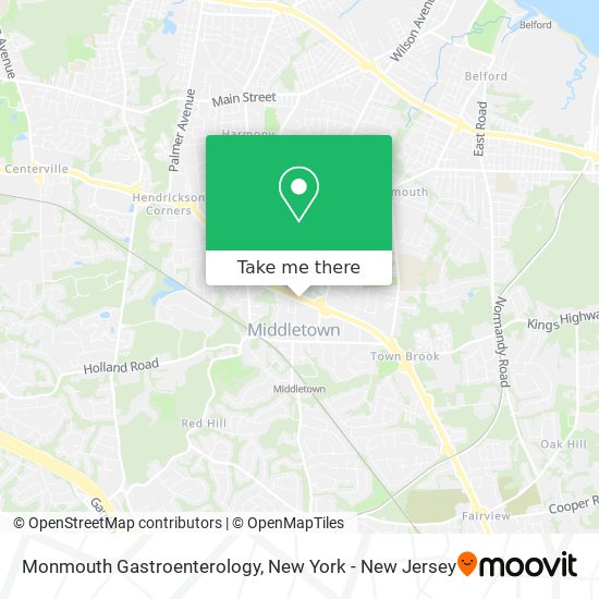 Monmouth Gastroenterology map