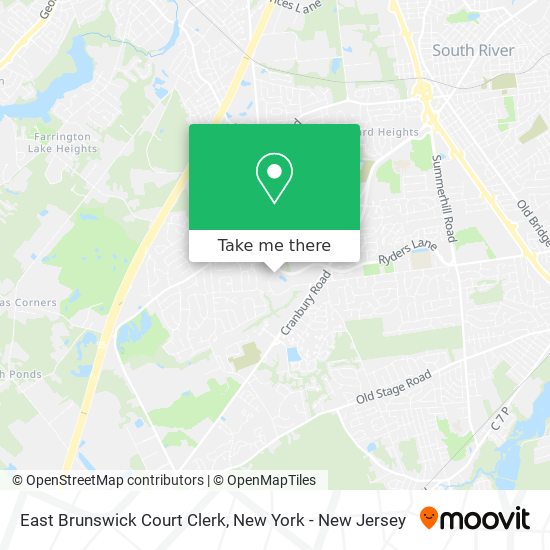 Mapa de East Brunswick Court Clerk