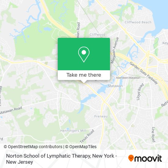 Mapa de Norton School of Lymphatic Therapy