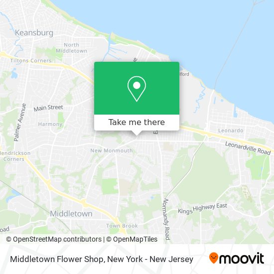 Mapa de Middletown Flower Shop