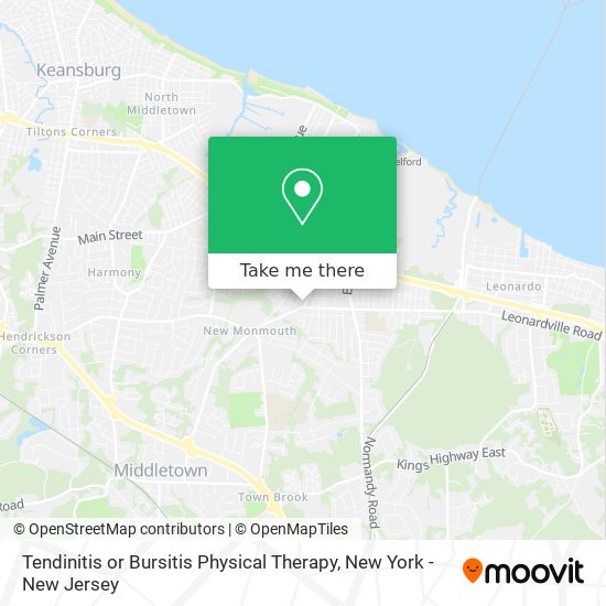 Tendinitis or Bursitis Physical Therapy map