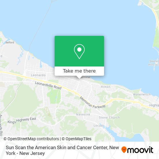 Mapa de Sun Scan the American Skin and Cancer Center