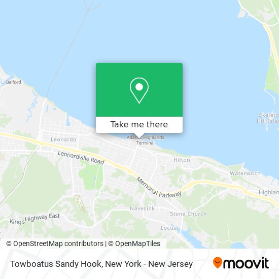 Mapa de Towboatus Sandy Hook