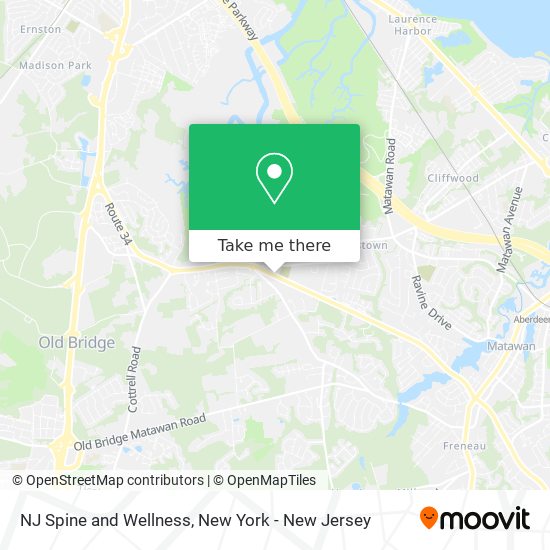 NJ Spine and Wellness map