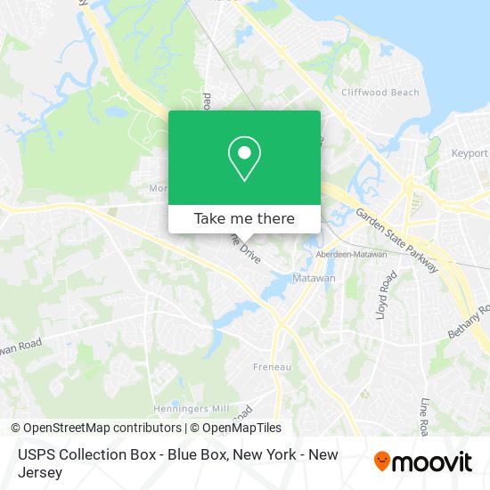 USPS Collection Box - Blue Box map