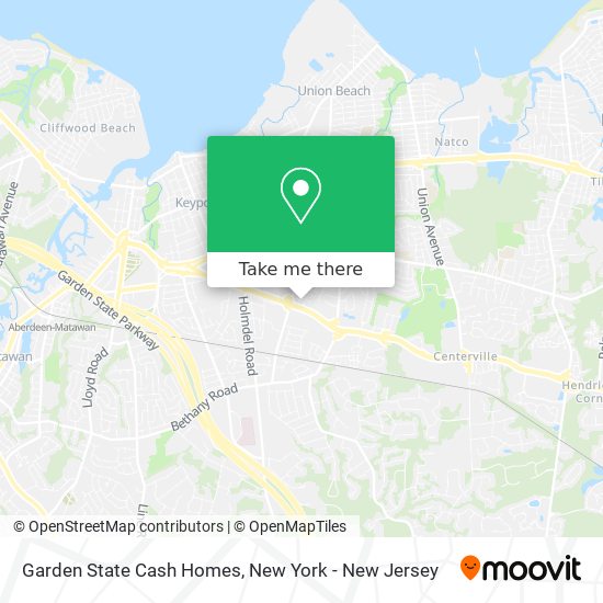 Garden State Cash Homes map