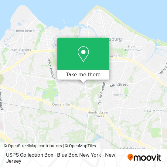 USPS Collection Box - Blue Box map