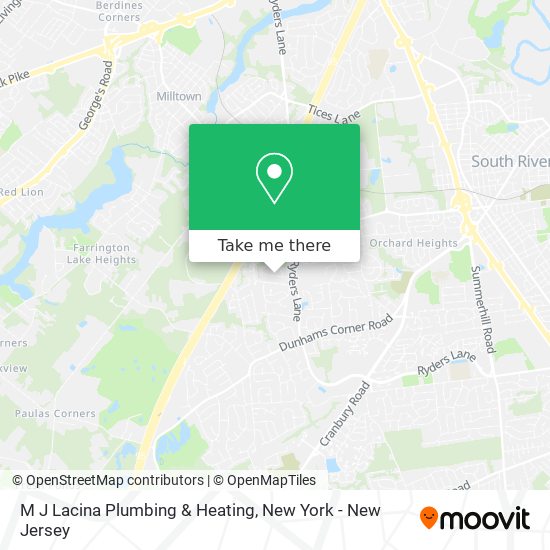 M J Lacina Plumbing & Heating map