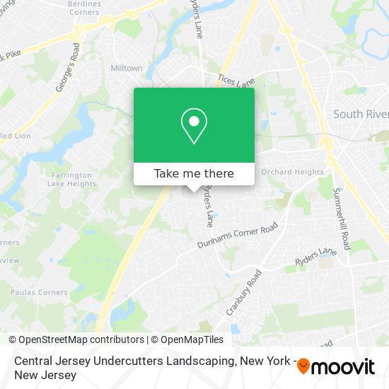 Central Jersey Undercutters Landscaping map