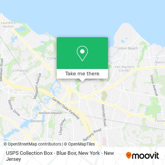 USPS Collection Box - Blue Box map