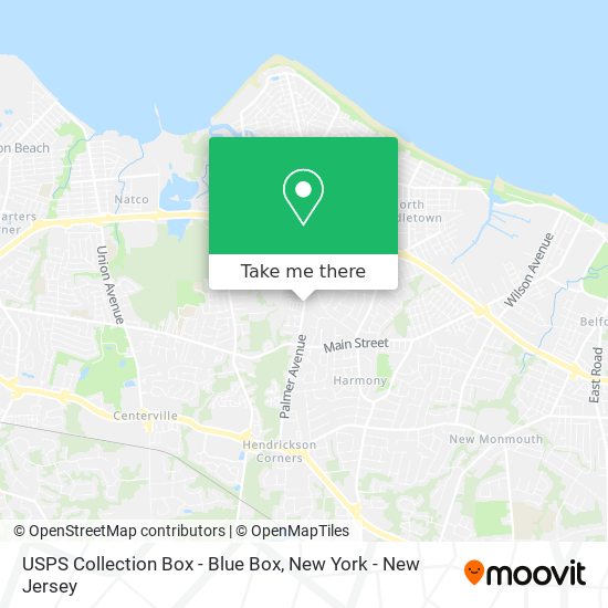 Mapa de USPS Collection Box - Blue Box